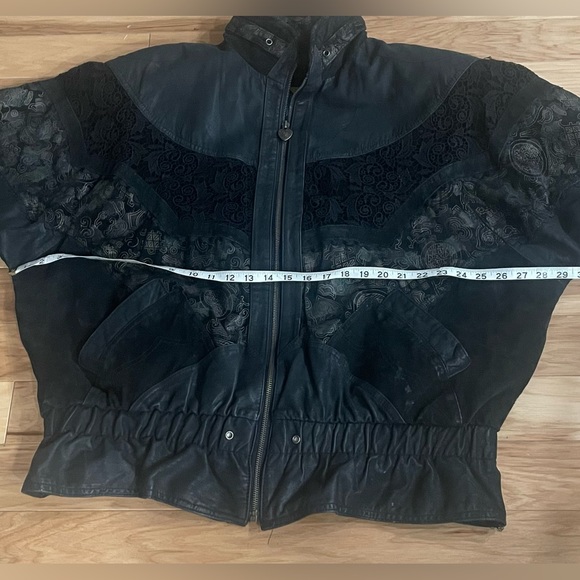 Vintage Patchwork Leather & Lace Jacket - Picture 16 of 16